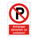 Anhänger abstellen ist verboten!