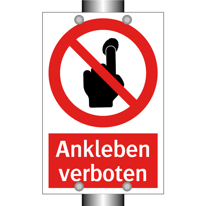 Ankleben verboten