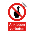 Ankleben verboten