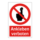 Ankleben verboten