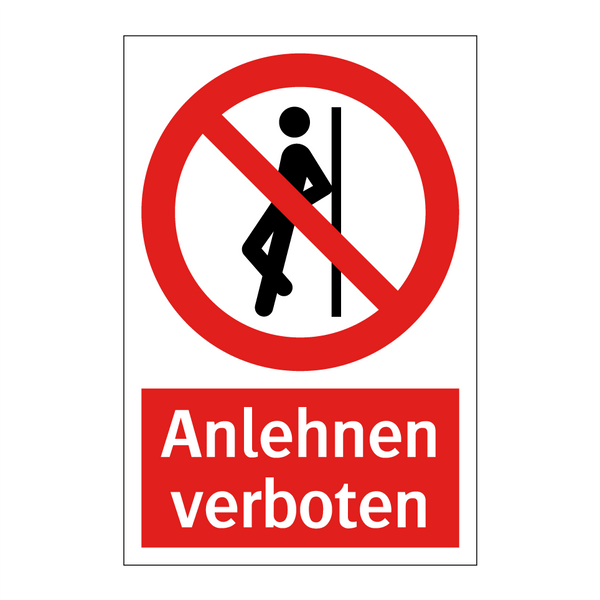 Anlehnen verboten