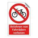 Anlehnen von Fahrrädern verboten