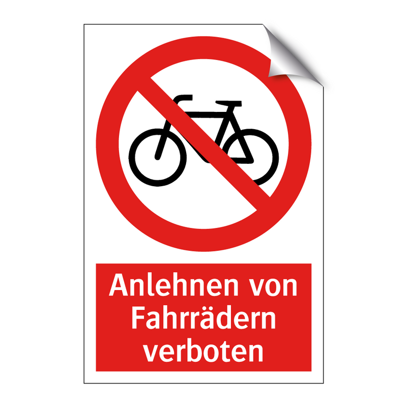 Anlehnen von Fahrrädern verboten