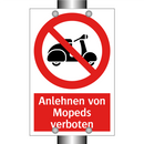 Anlehnen von Mopeds verboten