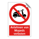 Anlehnen von Mopeds verboten