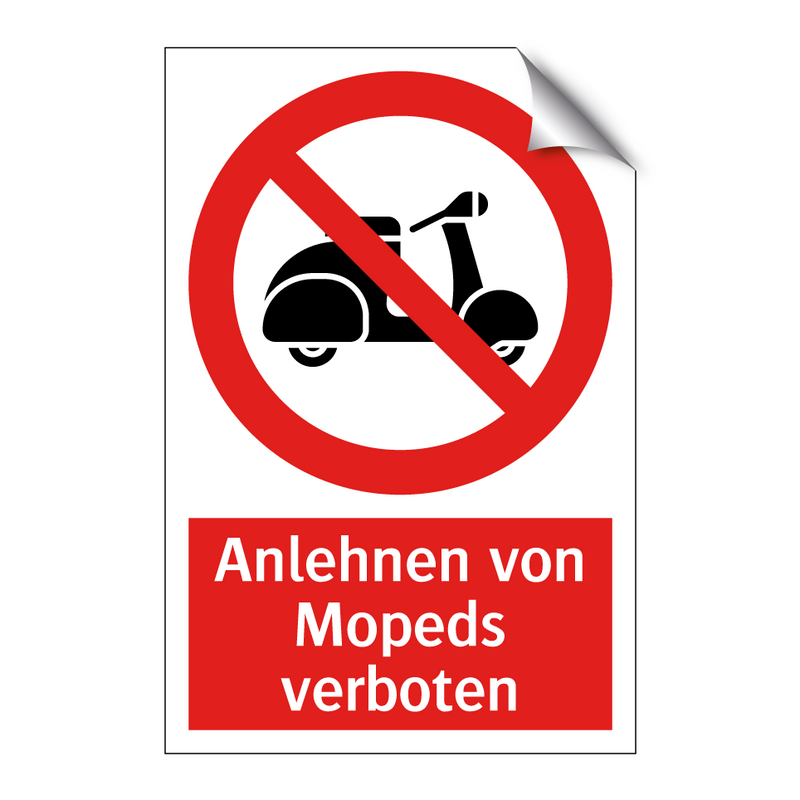 Anlehnen von Mopeds verboten