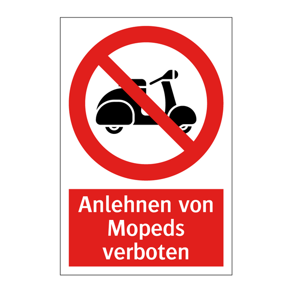 Anlehnen von Mopeds verboten