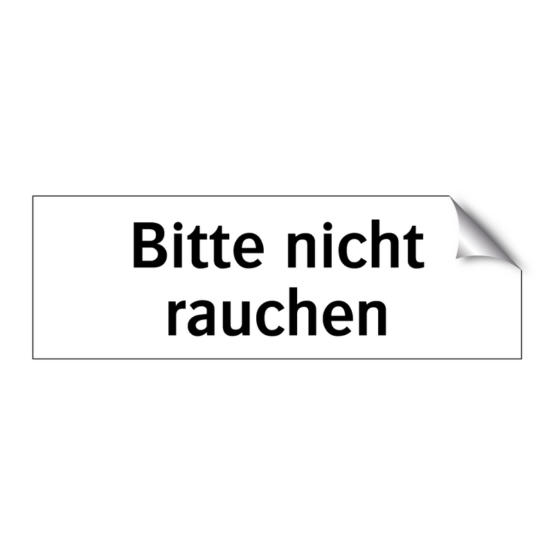 Bitte nicht rauchen