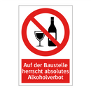 Auf der Baustelle herrscht absolutes Alkoholverbot
