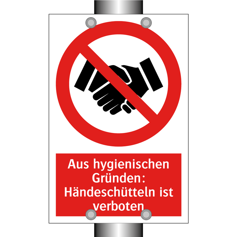 Aus hygienischen Gründen: Händeschütteln ist verboten