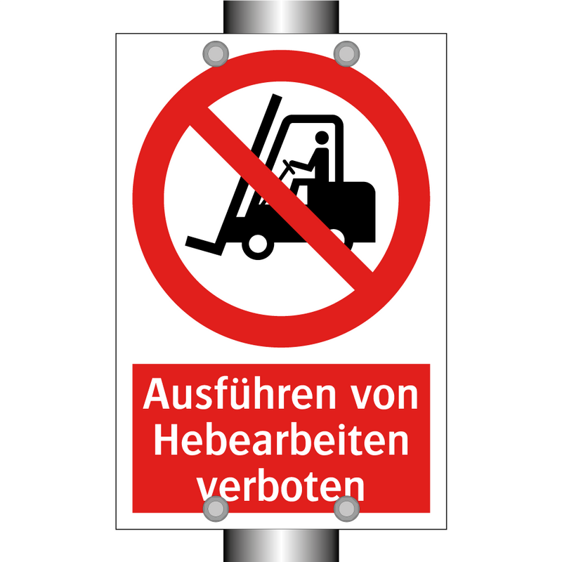 Ausführen von Hebearbeiten verboten