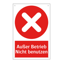 Außer Betrieb Nicht benutzen