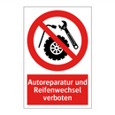 Autoreparatur und Reifenwechsel verboten