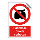 Badehose Shorts verboten