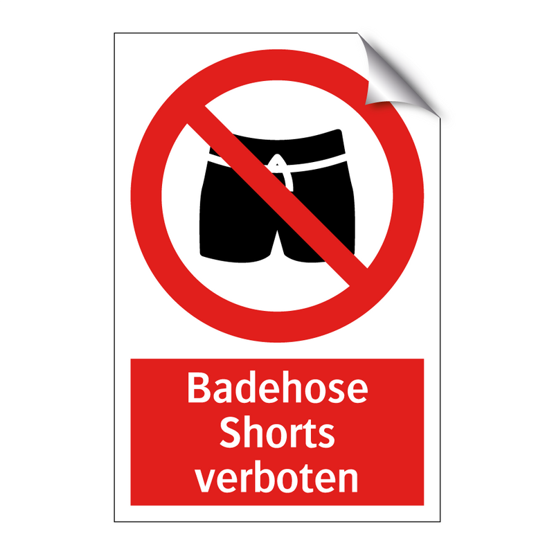 Badehose Shorts verboten