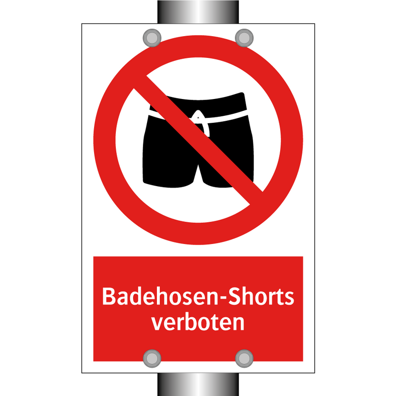 Badehosen-Shorts verboten