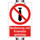 Bedienung mit Krawatte verboten