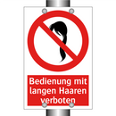 Bedienung mit langen Haaren verboten