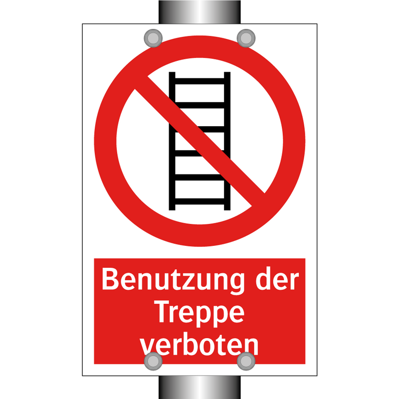Benutzung der Treppe verboten