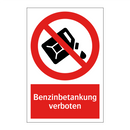 Benzinbetankung verboten