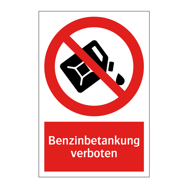 Benzinbetankung verboten