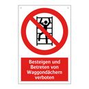 Besteigen und Betreten von Waggondächern verboten