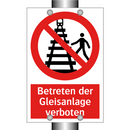 Betreten der Gleisanlage verboten