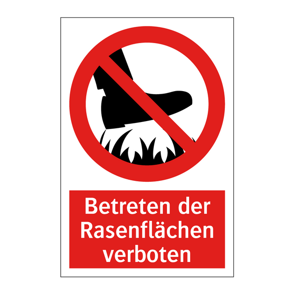 Betreten der Rasenflächen verboten
