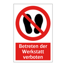 Betreten der Werkstatt verboten