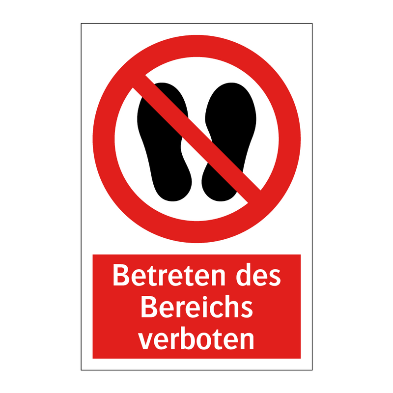 Betreten des Bereichs verboten