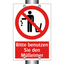 Bitte benutzen Sie den Mülleimer