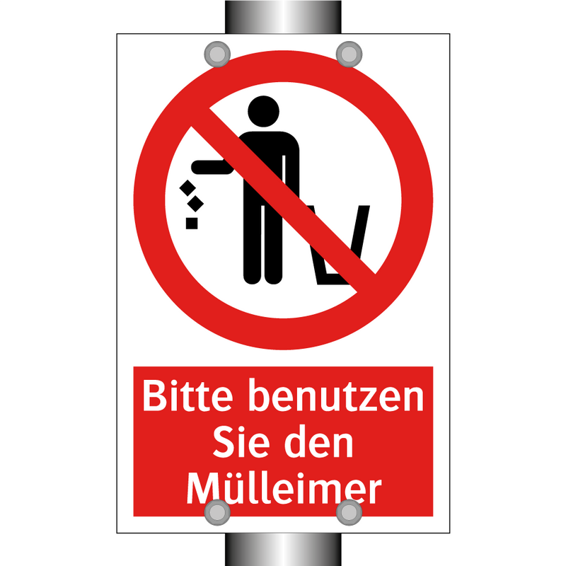 Bitte benutzen Sie den Mülleimer