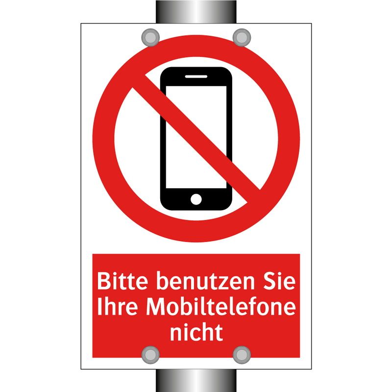 Bitte benutzen Sie Ihre Mobiltelefone nicht