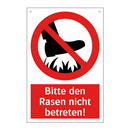 Bitte den Rasen nicht betreten!