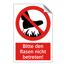 Bitte den Rasen nicht betreten!