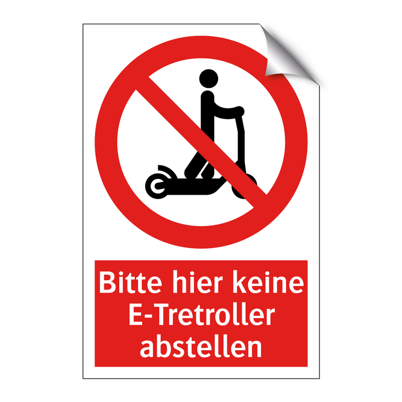 Bitte hier keine E-Tretroller abstellen