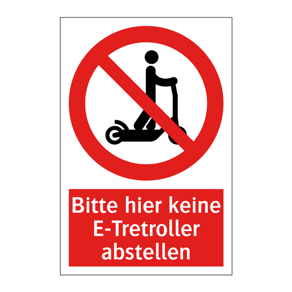 Bitte hier keine E-Tretroller abstellen
