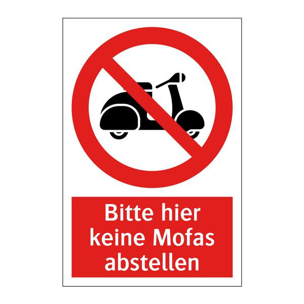 Bitte hier keine Mofas abstellen
