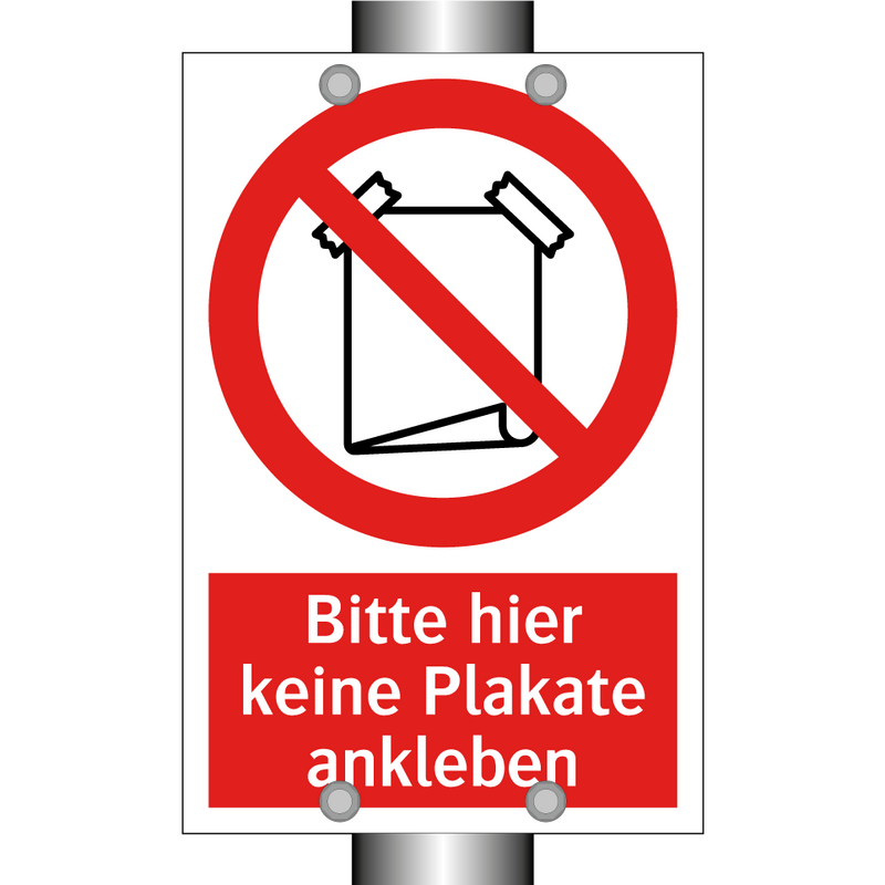 Bitte hier keine Plakate ankleben
