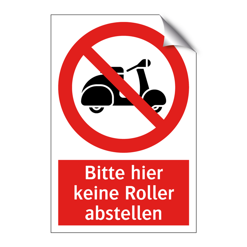 Bitte hier keine Roller abstellen