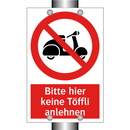 Bitte hier keine Töffli anlehnen