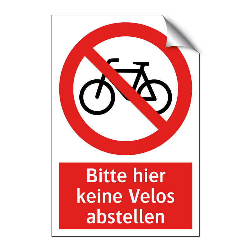 Bitte hier keine Velos abstellen