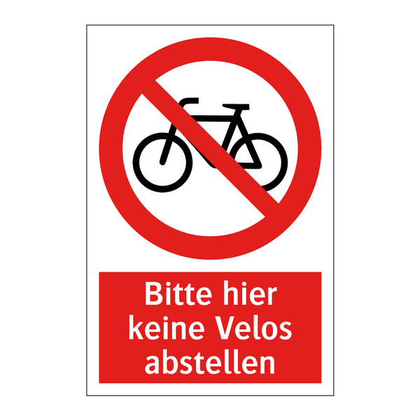 Bitte hier keine Velos abstellen