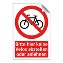 Bitte hier keine Velos abstellen oder anlehnen