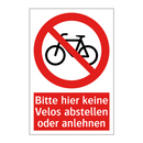 Bitte hier keine Velos abstellen oder anlehnen