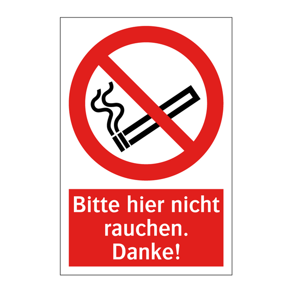 Bitte hier nicht rauchen. Danke!