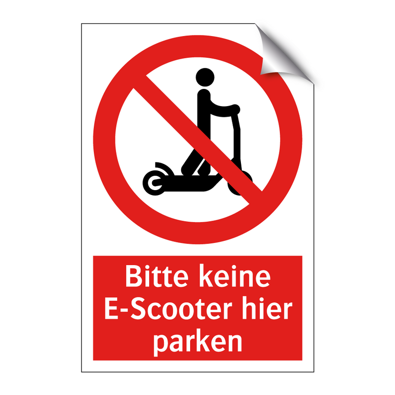 Bitte keine E-Scooter hier parken
