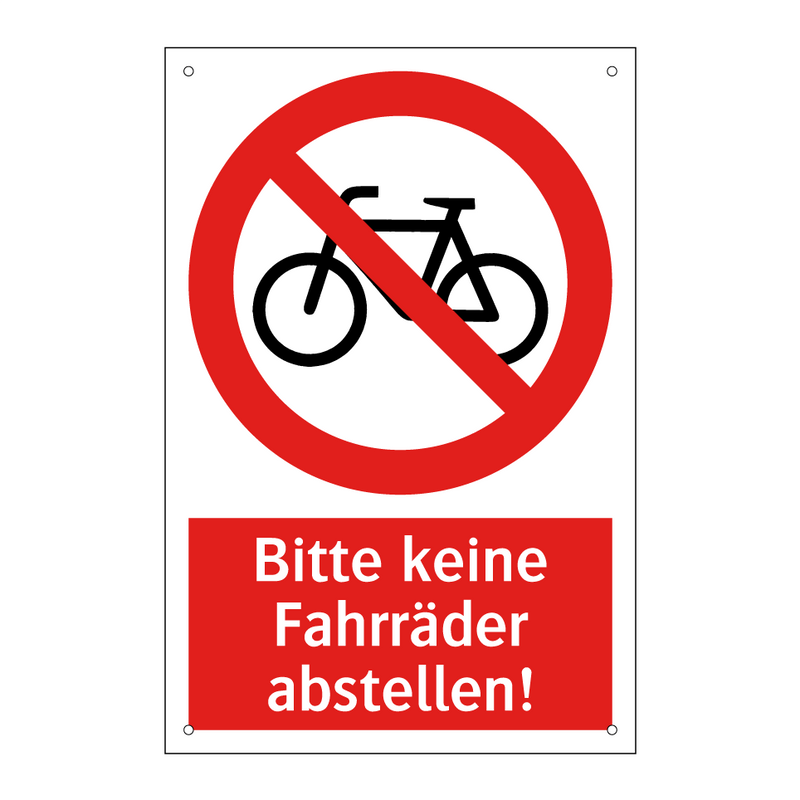 Bitte keine Fahrräder abstellen!