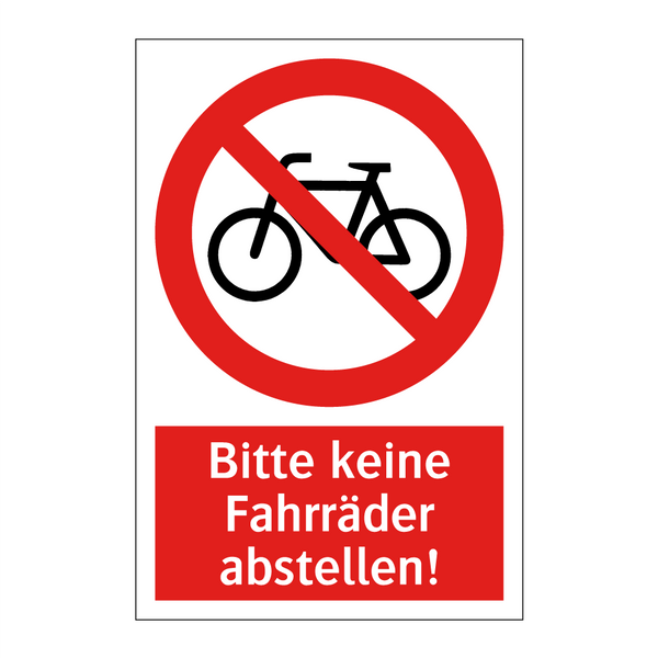 Bitte keine Fahrräder abstellen!