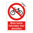 Bitte keine Fahrräder hier abstellen
